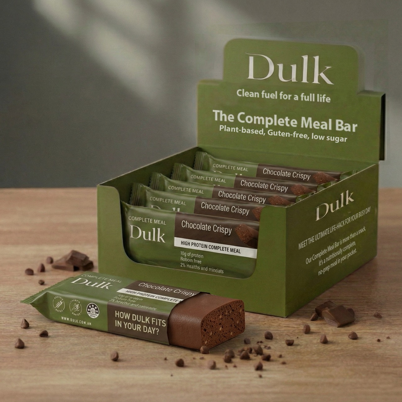 Dulk Double Chocolate Crispy Complete Meal Bar
